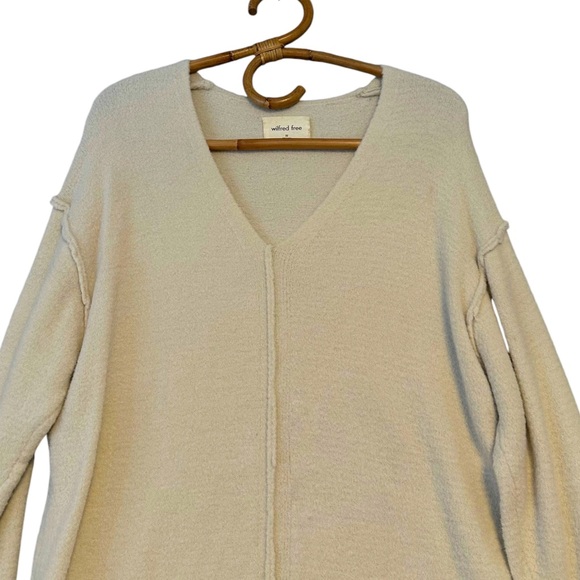 Aritzia | Wilfred Free | Hush Knit V Neck Sweater Size XS Oversized - Picture 3 of 11
